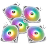 Bitspower Notos RGB PWM Wentylator, 120mm - biały, 5-pak
