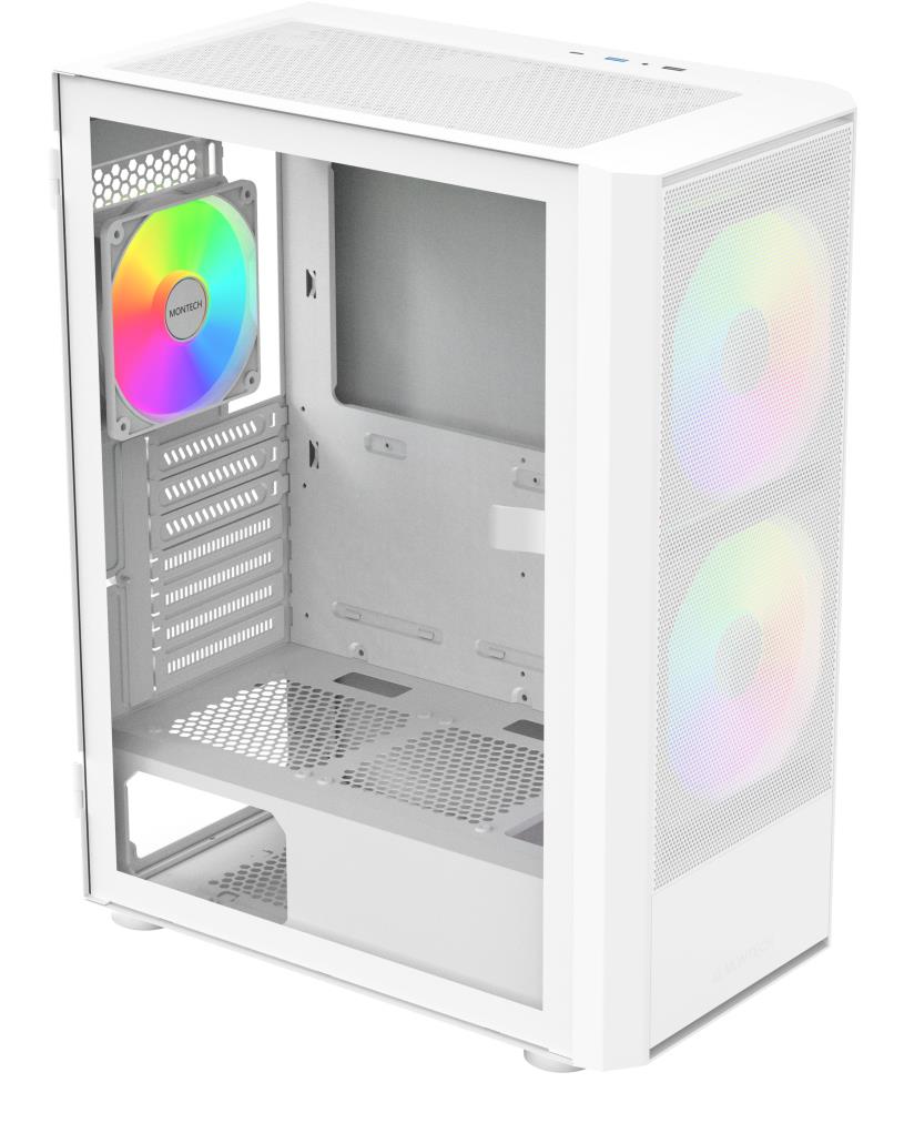 CASE MIDITOWER ATX W/O PSU/WHITE X2 PLUS (W) MONTECH