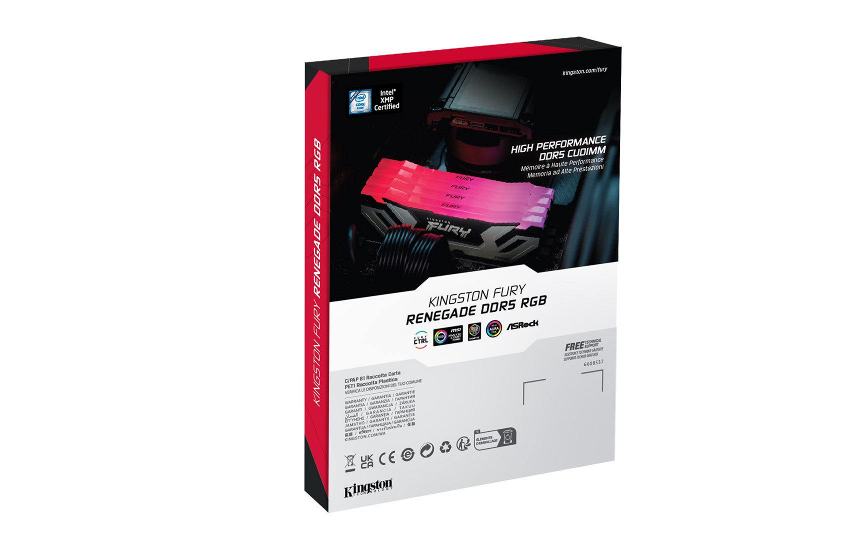 KINGSTON DDR5 24GB 8400MT/s CL40 CUDIMM FURY Renegade RGB Silver XMP