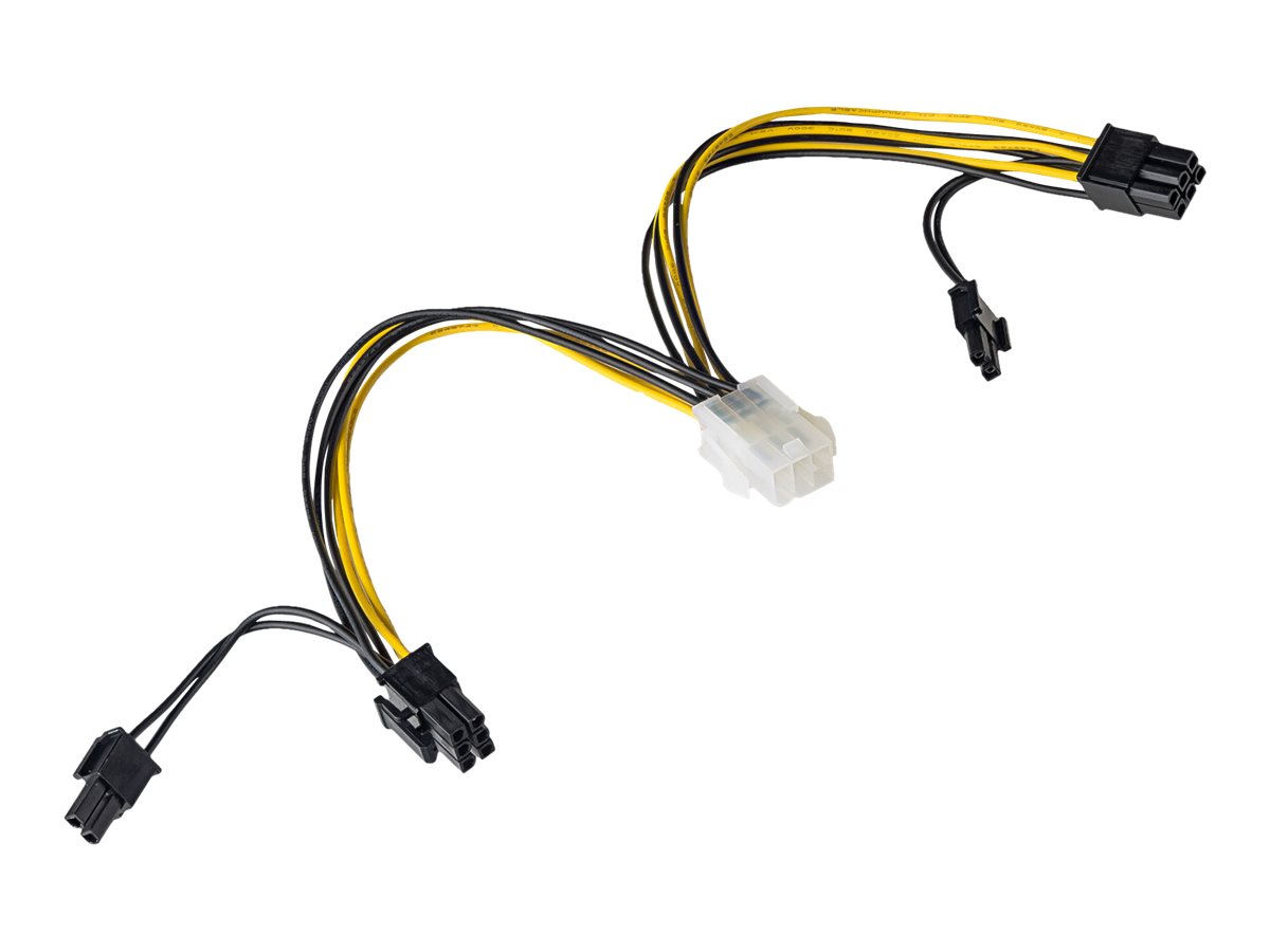 AKYGA Adapter z kablem AK-CA-55 PCI-E 6 pin m / 2x PCI-E 6+2 pin f 2x 15cm