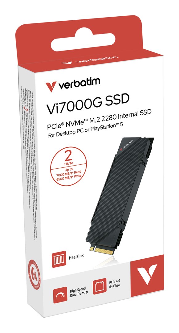 Dysk SSD Verbatim Vi7000G 2 TB M.2 PCI Express 4.0 NVMe