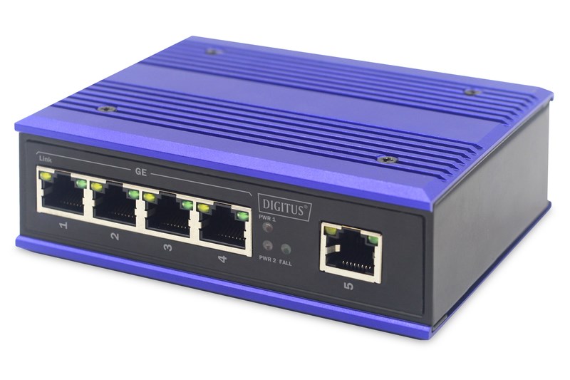 Switch ASSMANN Electronic DN-651118 Gigabit Ethernet (10/100/1000) Czarny, Niebieski