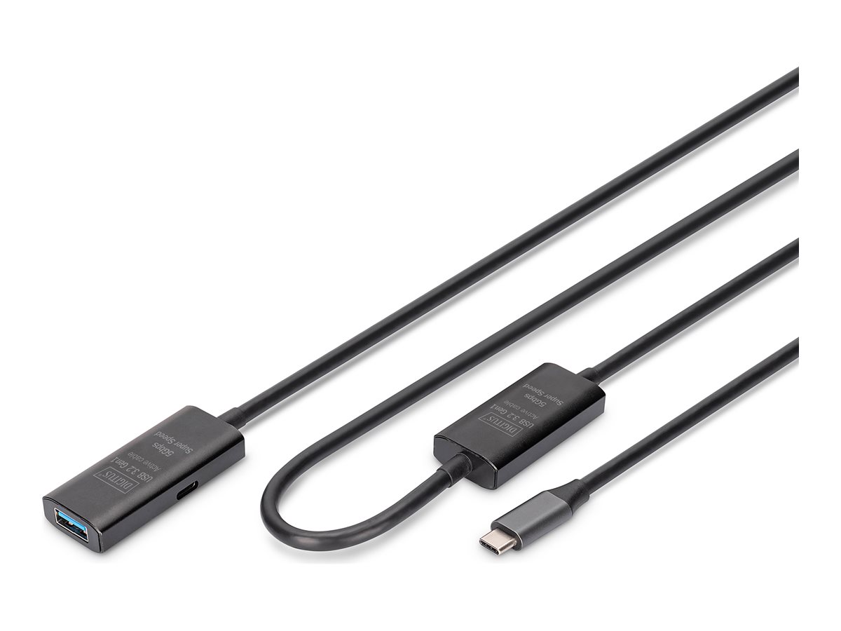 Digitus Aktywny przedłużacz USB 3.2 Gen1 5G, USB-C - USB-A, 10 m
