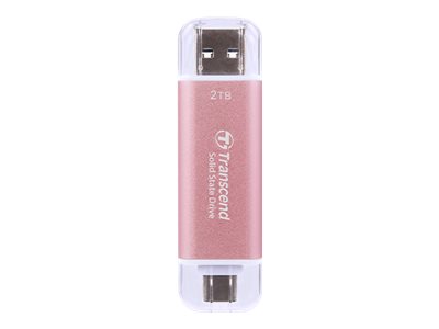 TRANSCEND ESD310P 1TB External SSD USB 10Gbps Type C/A Pink
