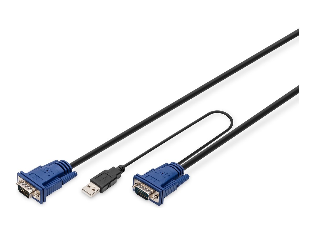 Kabel Octopus do KVM 2xVGA, 1xUSB, 3m