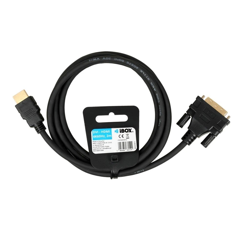 Kabel HDMI do DVI FullHD 1080P 2m