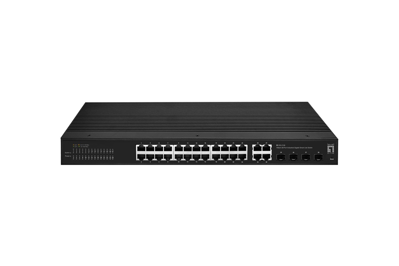 LevelOne IGS-2128 przełącznik sieciowy Zarządzany L2 Gigabit Ethernet (10/100/1000) Czarny