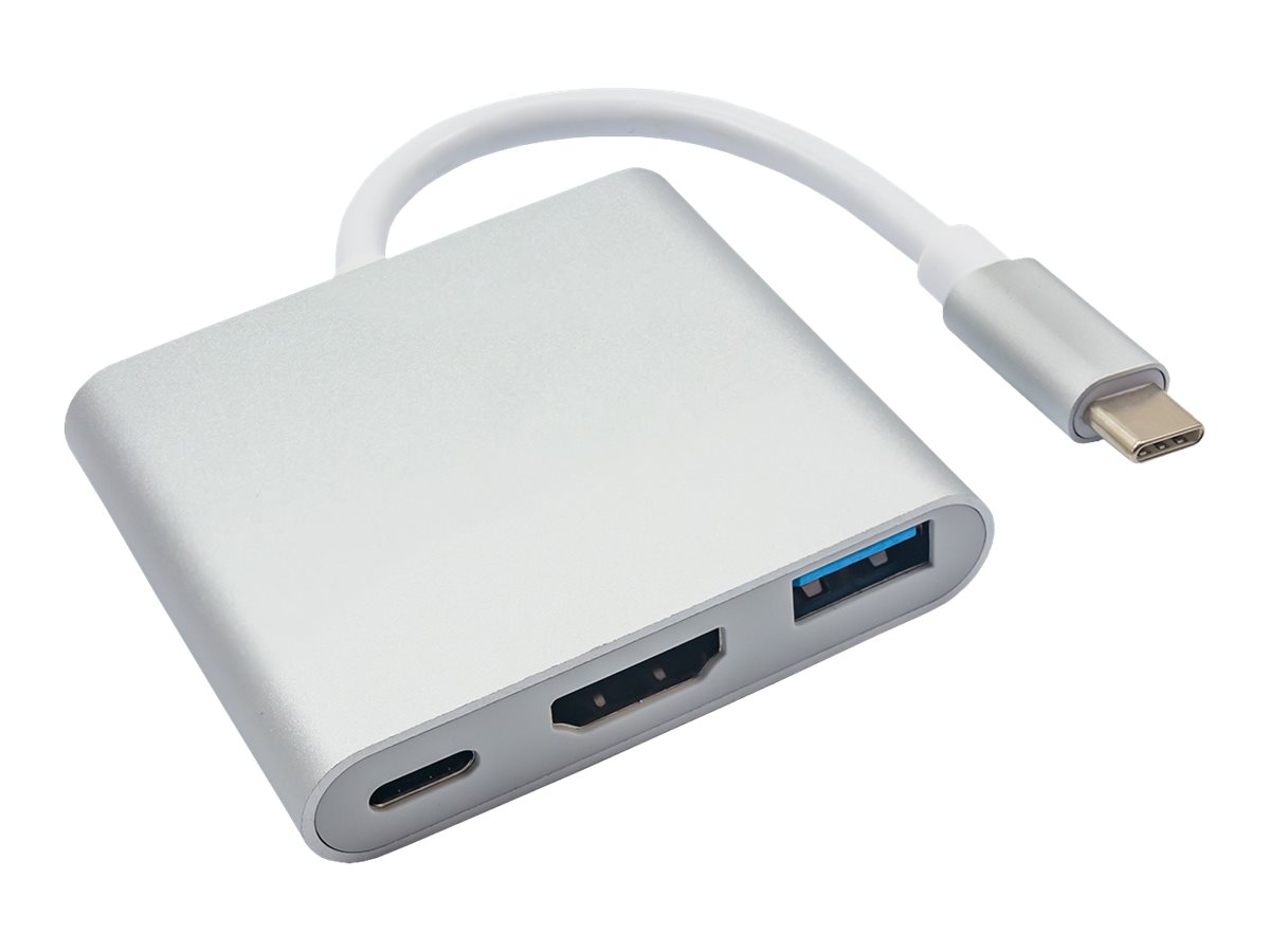 AKYGA Hub USB AK-AD-57 USB type C m / USB 3.0 A f / USB type C f / HDMI f 20cm