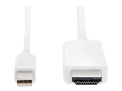 Kabel adapter Displayport 1.2 4K 60Hz UHD Typ miniDP/HDMI A M/M biały 2m