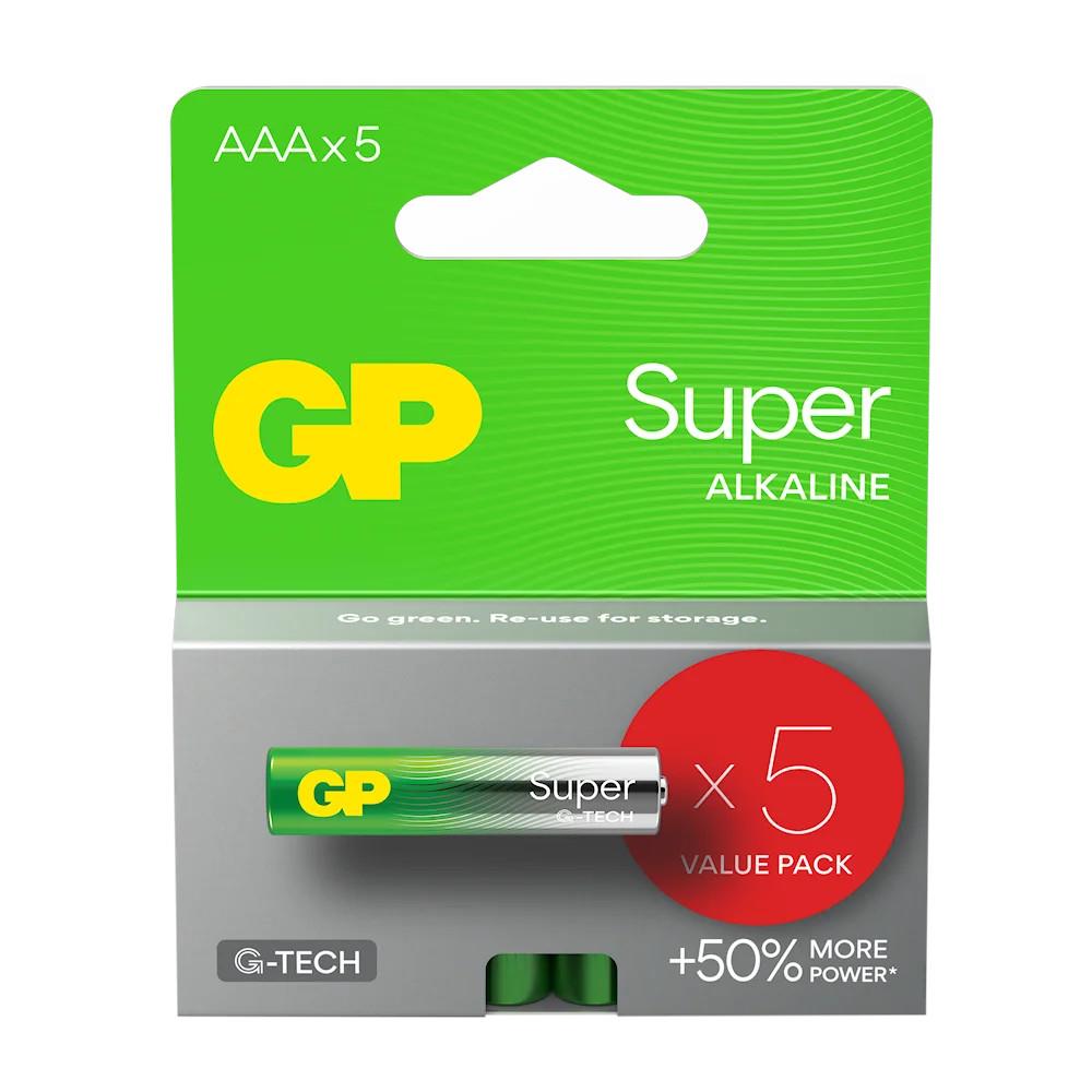 Baterie alkaliczne LR03/AAA SUPER 5 sztuk (G-TECH)