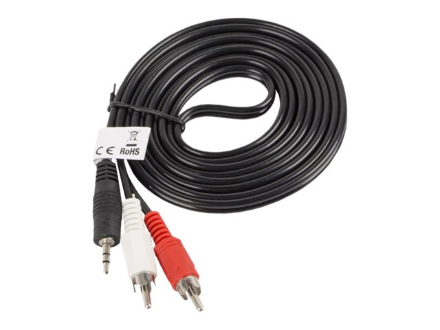 LANBERG CA-MJRC-10CC-0020-BK Lanberg kabel stereo audio Mini Jack 3,5mm (M)->2x RCA Cinch 2m