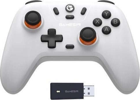 GameSir Nova Lite Biały / Bluetooth i 2,4 GHz i USB-C / Nintendo Switch / Android / PC / iOS