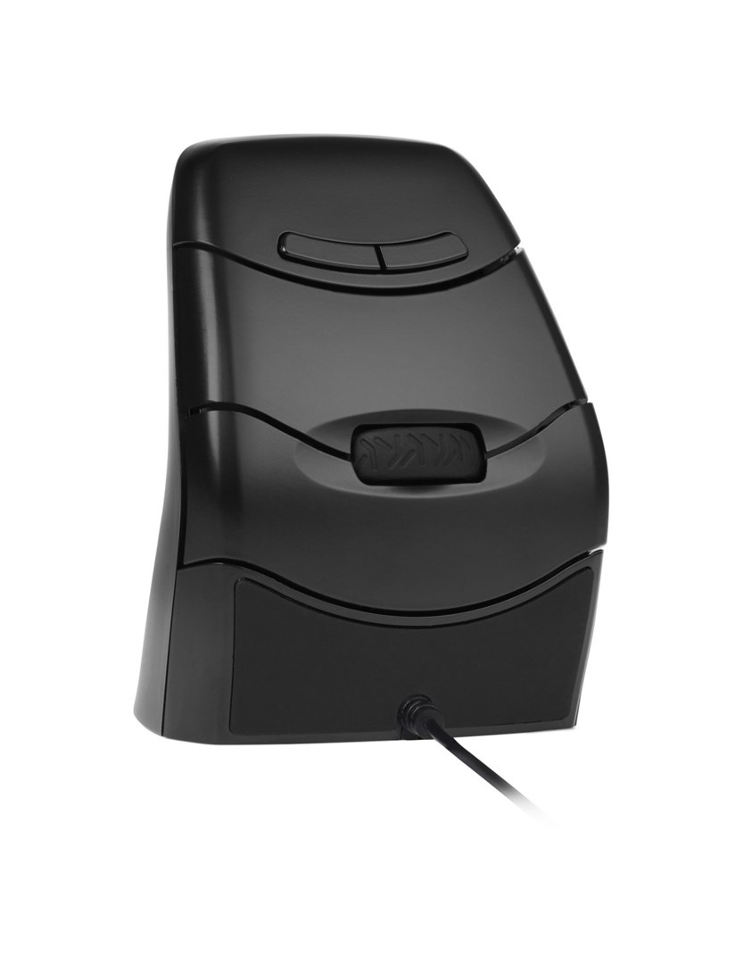 Mysz pionowa Bakker Elkhuizen DXT 3 - ergonomiczna, prawo- i leworęczna - optyczna - 7 przycisków - bezprzewodowa, przewodowa - 2,4 GHz, USB-C - odbiornik bezprzewodowy (USB)