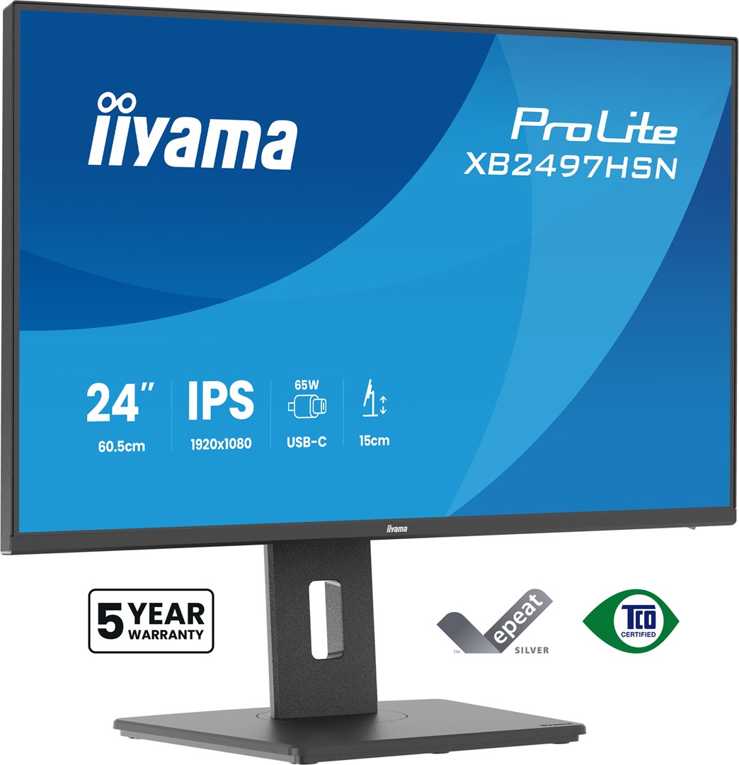 iiyama ProLite XB2497HSN-B1 monitor komputerowy 60,5 cm (23.8") 1920 x 1080 px Full HD LED Czarny