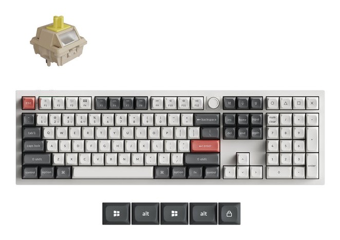 Keychron Q6 Ultra 8K klawiatura Uniwersalne USB + RF Wireless + Bluetooth Biały
