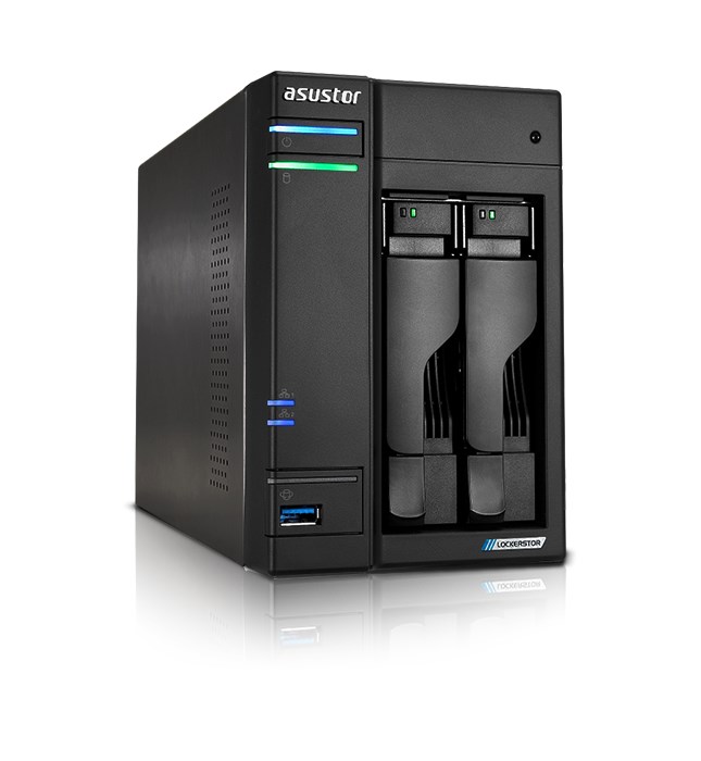 Asustor LOCKERSTOR 2 Gen2 (AS6702T) NAS Komputer stacjonarny Intel® Celeron® N5105 4 GB DDR4 0 TB ADM Czarny