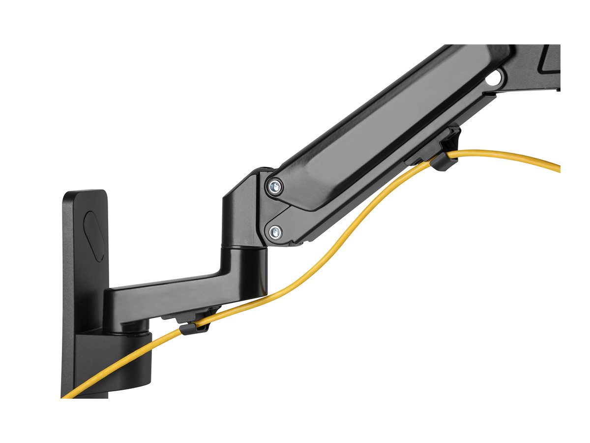 Uchwyt ścienny pojedynczy, 1xLCD, max. 43", max. obciążenie 23kg, ze sprężyną gazową, obrotowy