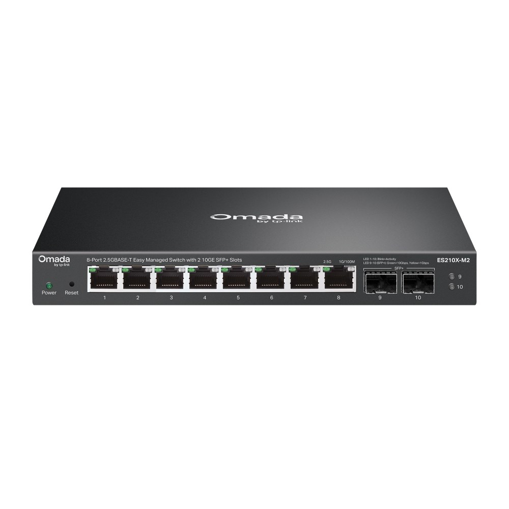 TP-Link ES210X-M2 przełącznik sieciowy Zarządzany 2.5G Ethernet (100/1000/2500) Montaż na biurku/ścianie Czarny