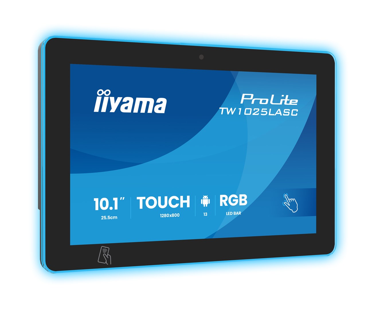 iiyama ProLite TW1025LASC-B3PNR monitor komputerowy 25,6 cm (10.1") 1280 x 800 px WXGA LED Ekran dotykowy Przeznaczony dla wielu użytkowników Czarny