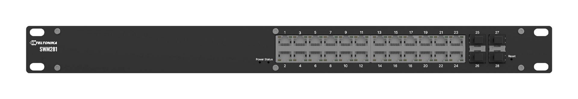 Teltonika SWM281 Zarządzany L2+ Gigabit Ethernet (10/100/1000) Czarny