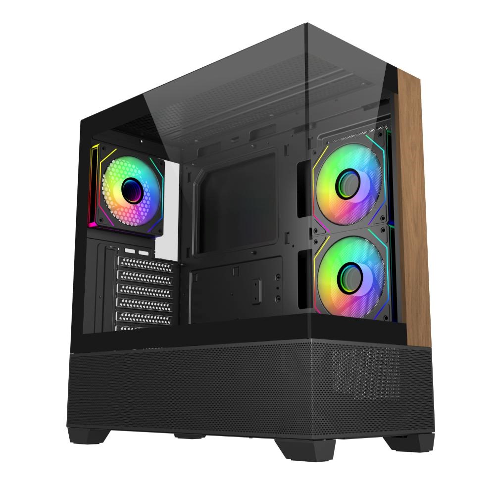 Cooler Master Elite 690 Wood Midi Tower Czarny