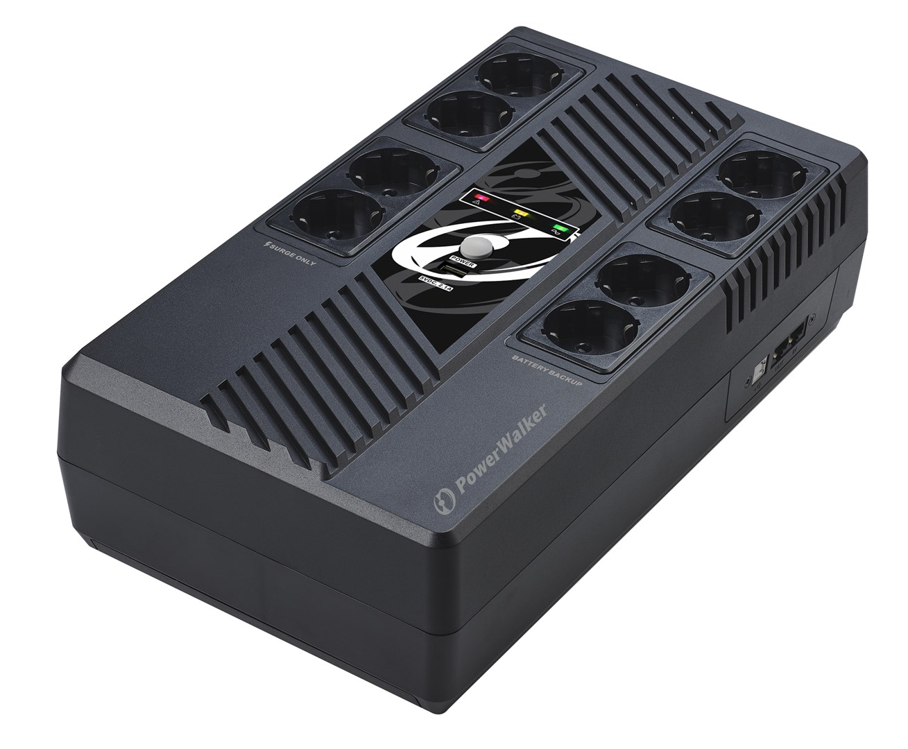 PowerWalker VI 600 MS FR zasilacz UPS Technologia line-interactive 0,6 kVA 360 W 8 x gniazdo sieciowe