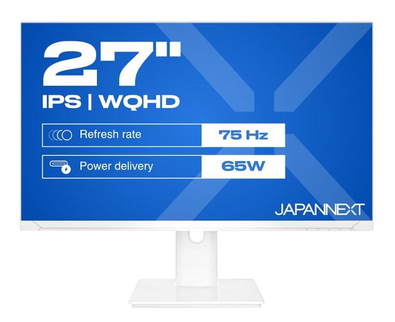 Monitor JAPANNEXT 68,5 cm JN-IPS270WQHD75F-C65W-HSP-W HDMI/DP WQHD