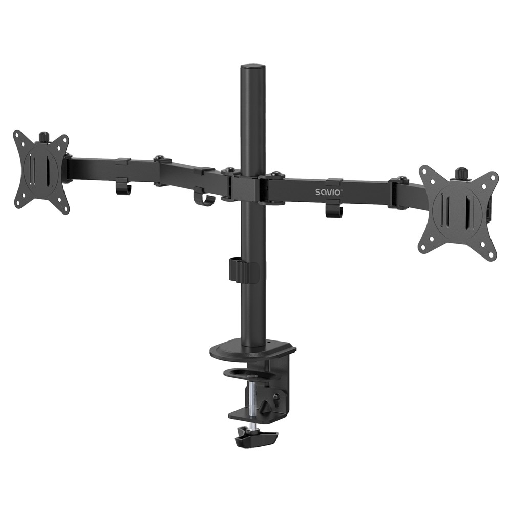 SAVIO PODWÓJNY UCHWYT BIURKOWY NA MONITORY 17" - 32" 2X 2 - 9 KG UM-03