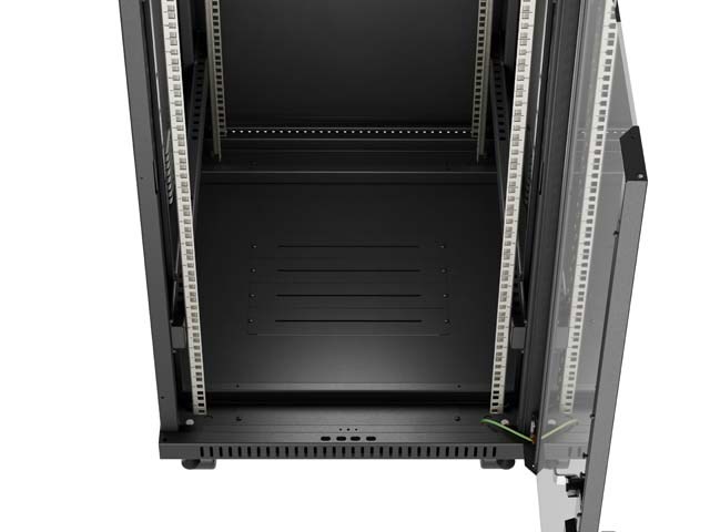 LANBERG SZAFA INSTALACYJNA RACK STOJĄCA 19" 24U 600X800 CZARNA DRZWI PRZESZKLONE LCD (FLAT PACK) V2