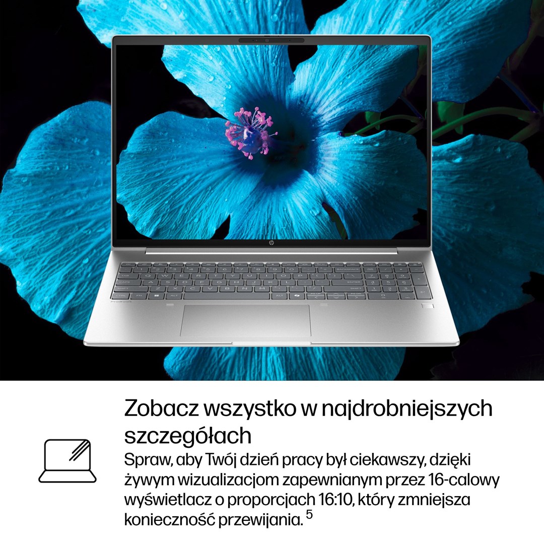 HP ProBook 4 G1i AI Intel Core Ultra 5 225U Laptop 40,6 cm (16") WUXGA 16 GB DDR5-SDRAM 512 GB SSD Wi-Fi 6E (802.11ax) Windows 11 Pro AI PC Srebrny