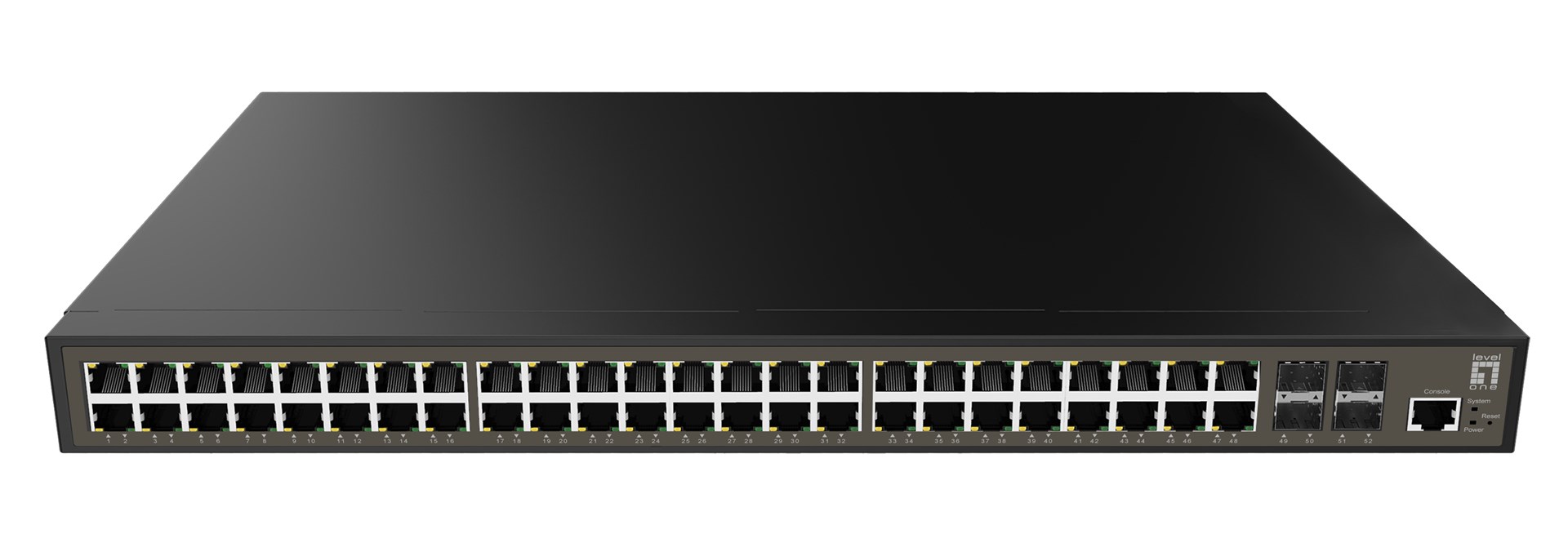 Przełącznik zarządzalny LevelOne GB/L2+ 52-portowy 19" 2,5 Gb/s