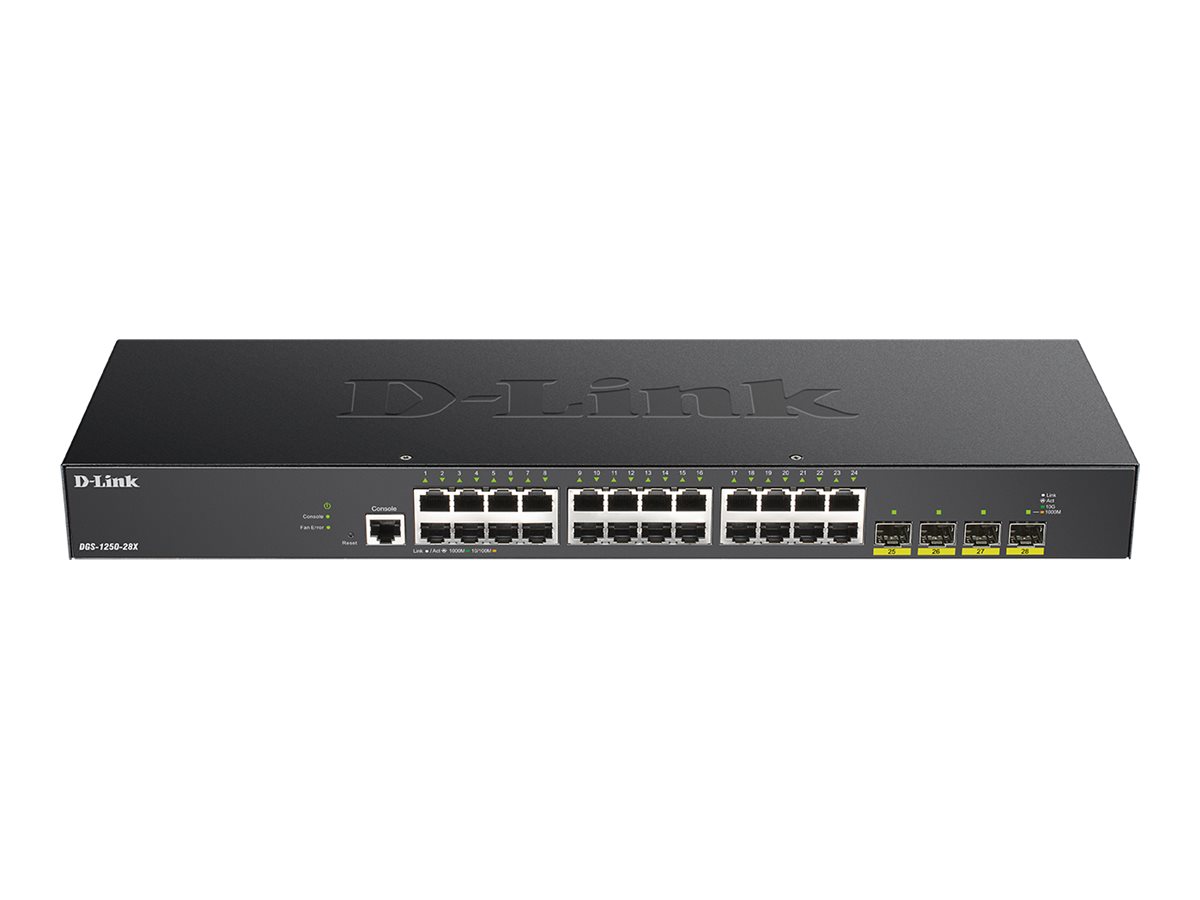 D-Link Switch DGS-1250-28X/E 24xGBit/4xSFP+ 19" Managed