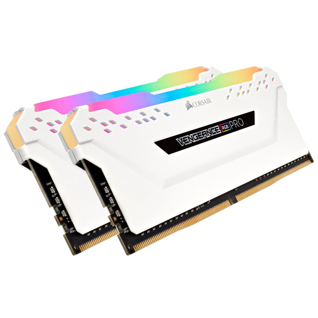 Corsair Vengeance RGB PRO - DDR4 - Zestaw - 32 GB: 2 x 16 GB - DIMM 288-PIN - 3200 MHz / PC4-25600 - CL16 - 1.35 V - niebuforowany - bez ECC - biały
