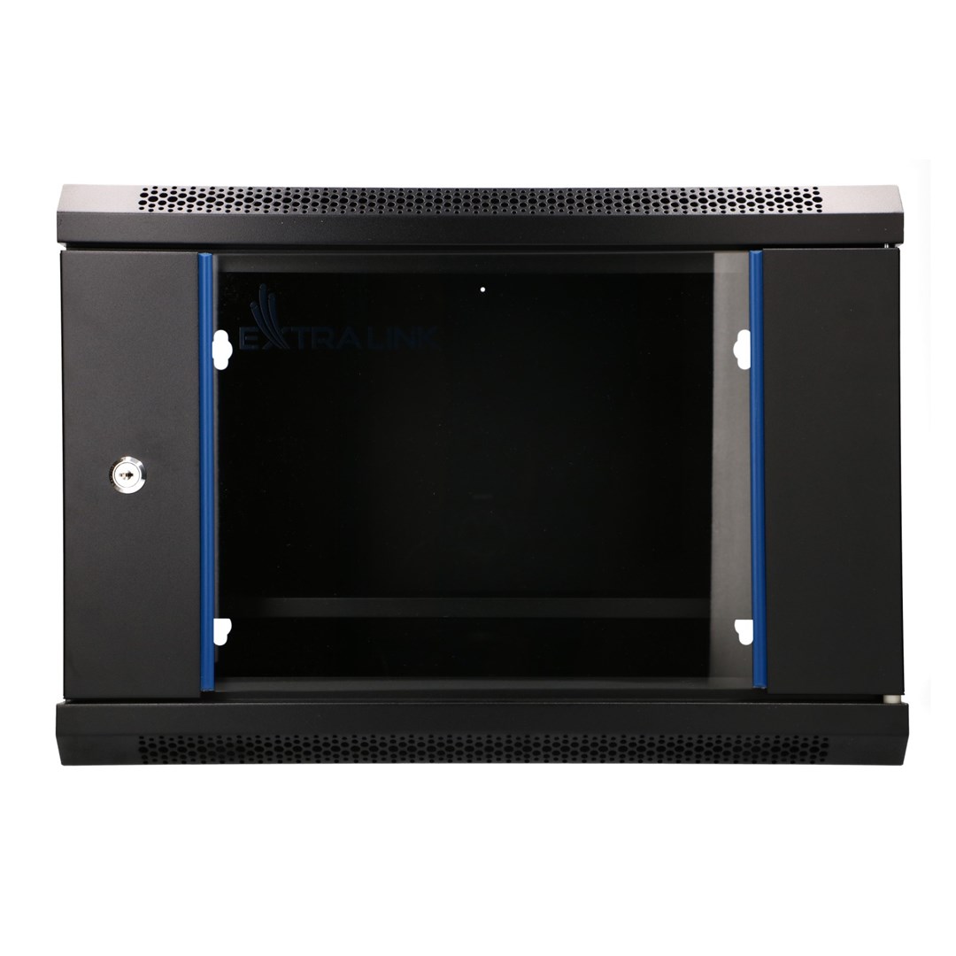 Extralink LITE 6U 530X400 WALL-MOUNTED RACKMOUNT CABINET BLACK Stojak wolnostojący/ścienny/podłogowy Czarny