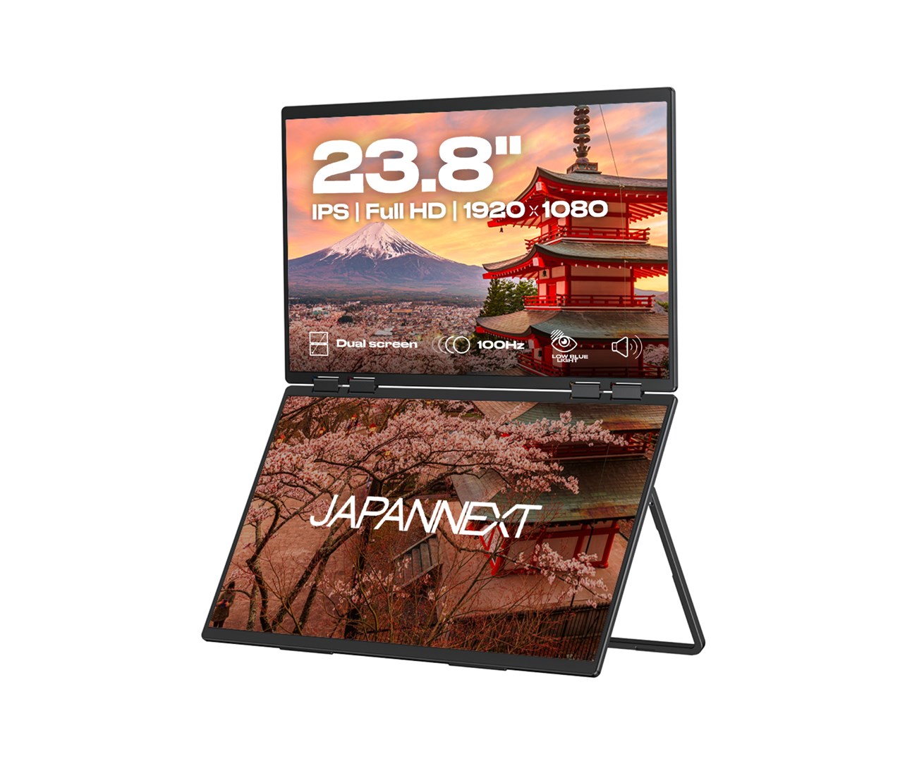 Podwójny monitor FHD JAPANNEXT 60,5 cm JN-DMD-IPS238F-C4