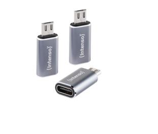 Intenso 3-pack USB Adapter USB-C -> USB-Micro C480M Aluminiu