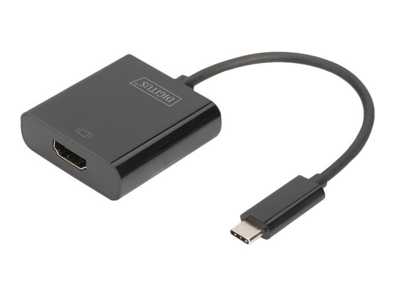 Adapter graficzny HDMI 4K 30Hz UHD na USB 3.1 Typ C, z audio, czarny, dł. 15cm