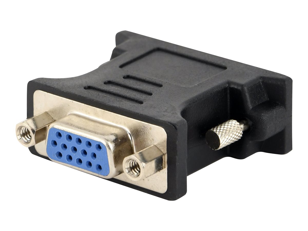 Adapter DVI->VGA (24M/15F) czarny