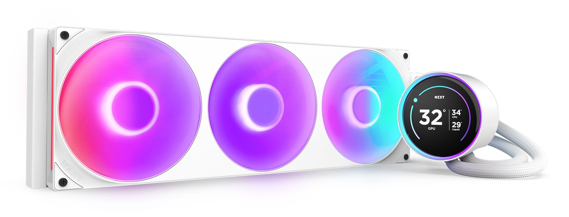 NZXT Kraken Elite 420 RGB Procesor Chłodnica cieczy all-in-one 14 cm Biały 1 szt.