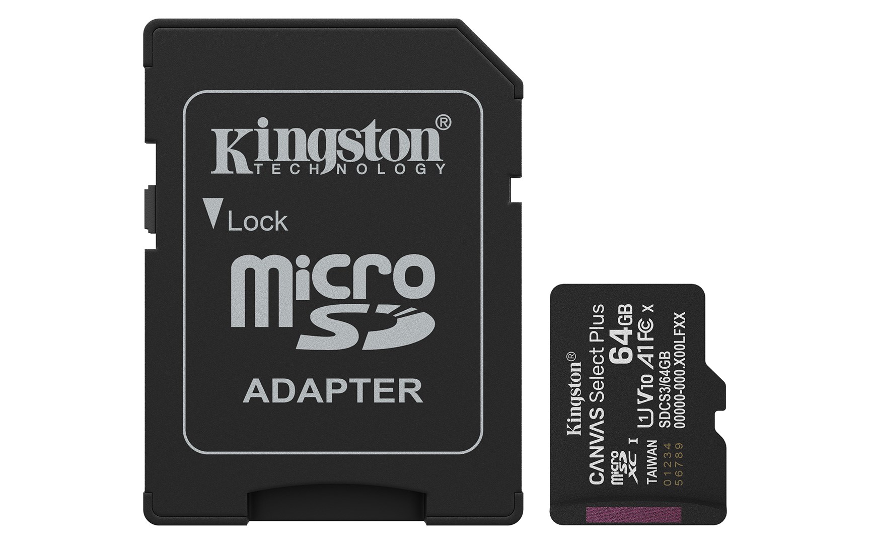 KINGSTON microSDXC 64GB Canvas Select Plus 3 + ADP