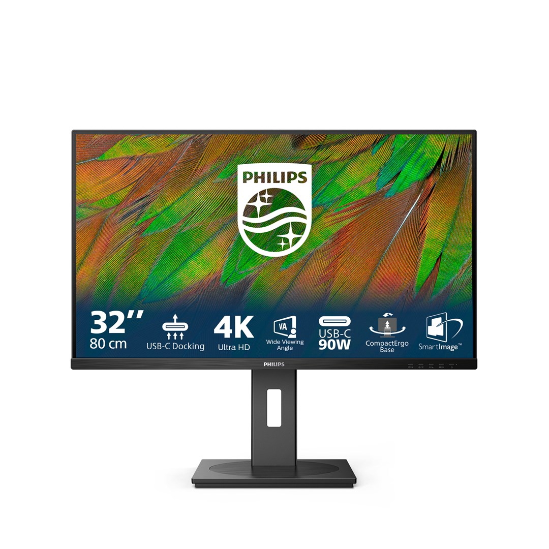 Monitor Philips 3000 series 32B1U3900/00 komputerowy 80 cm (31.5") 3840 x 2160 px 4K Ultra HD LCD Czarny