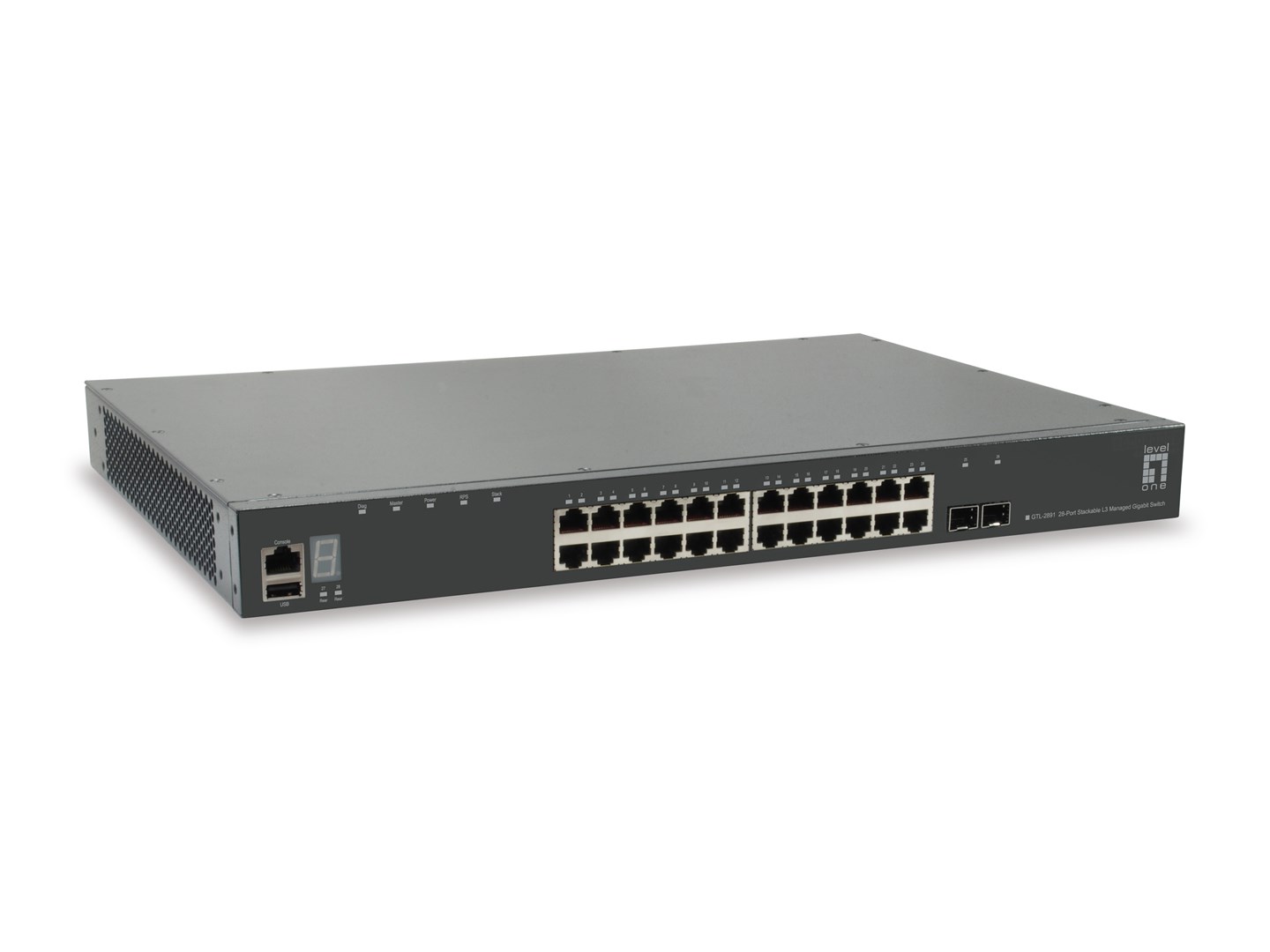Przełącznik zarządzalny LevelOne KILBY GB/L3 28-portowy 19" 10 Gb/s