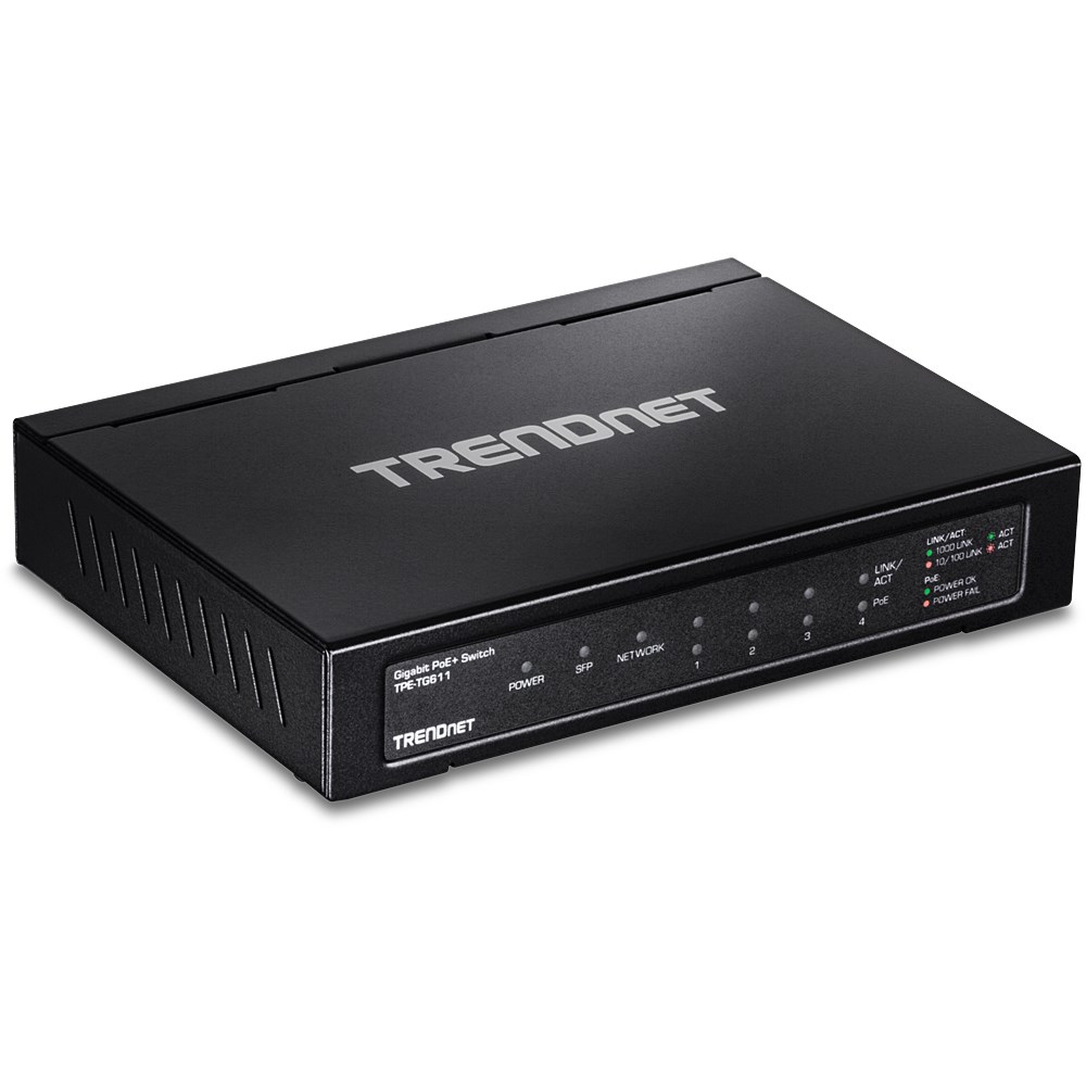 TRENDnet Switch 6 Port Gbit PoE+ 65W Metall