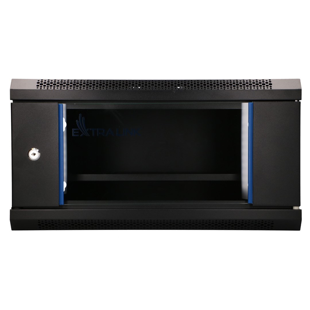 Extralink LITE 4U 530X400 WALL-MOUNTED RACKMOUNT CABINET BLACK Stojak wolnostojący/ścienny/podłogowy Czarny