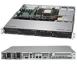 Serwer Supermicro SYS-5019P-MTR 1U 1 gniazdo LGA3647 Intel Xeon C622 DDR4 ECC do 1TB SATA III 2x10GbE zasilacz 400W