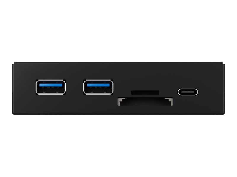ICY BOX IB-HUB1417-i3 3-portowy Hub 2x USB 3.0 1x USB Type-C czytnik kart miniSD/SD czarny