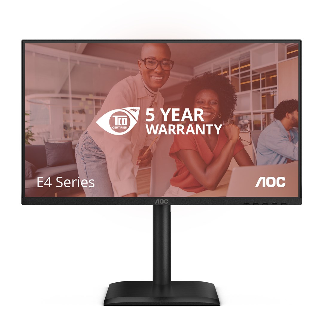 AOC 24E4U monitor komputerowy 60,5 cm (23.8") 1920 x 1080 px Full HD LED Czarny
