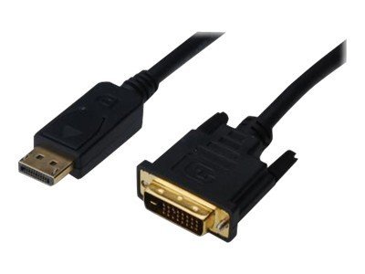 Kabel adapter Displayport z zatrzaskiem 1080p 60Hz FHD Typ DP/DVI-D (24+1) M/M 3m czarny