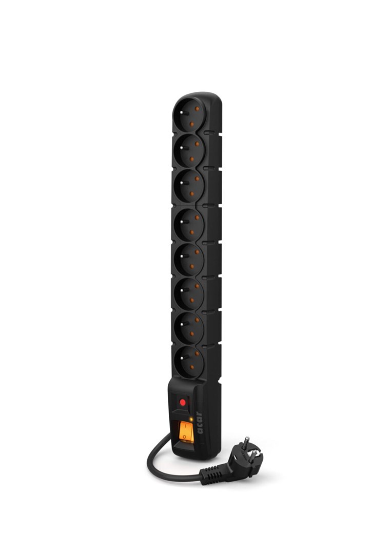 Listwa zasilająca Acar S8 (3m ; czarny)