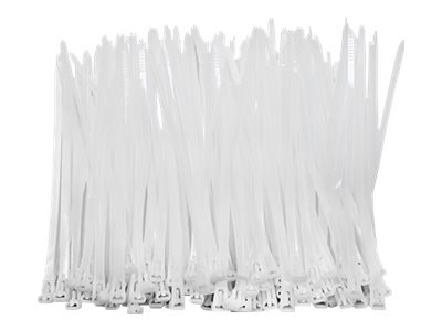 QOLTEC 52240 Opaski zaciskowe wielorazowe trytytki 4.8x200mm Nylon UV Białe